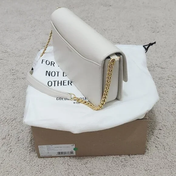 Golden Goose Gioia Bag in butter-colored boarded leather with gold details - Picture 4 of 10
